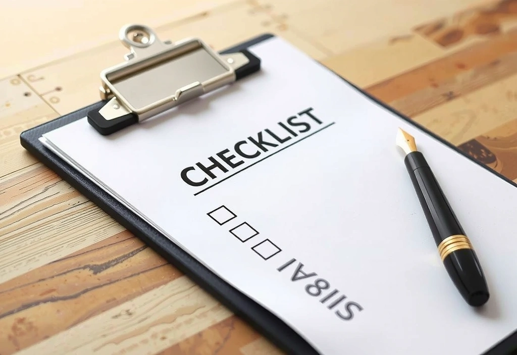 Checkliste Auflistung